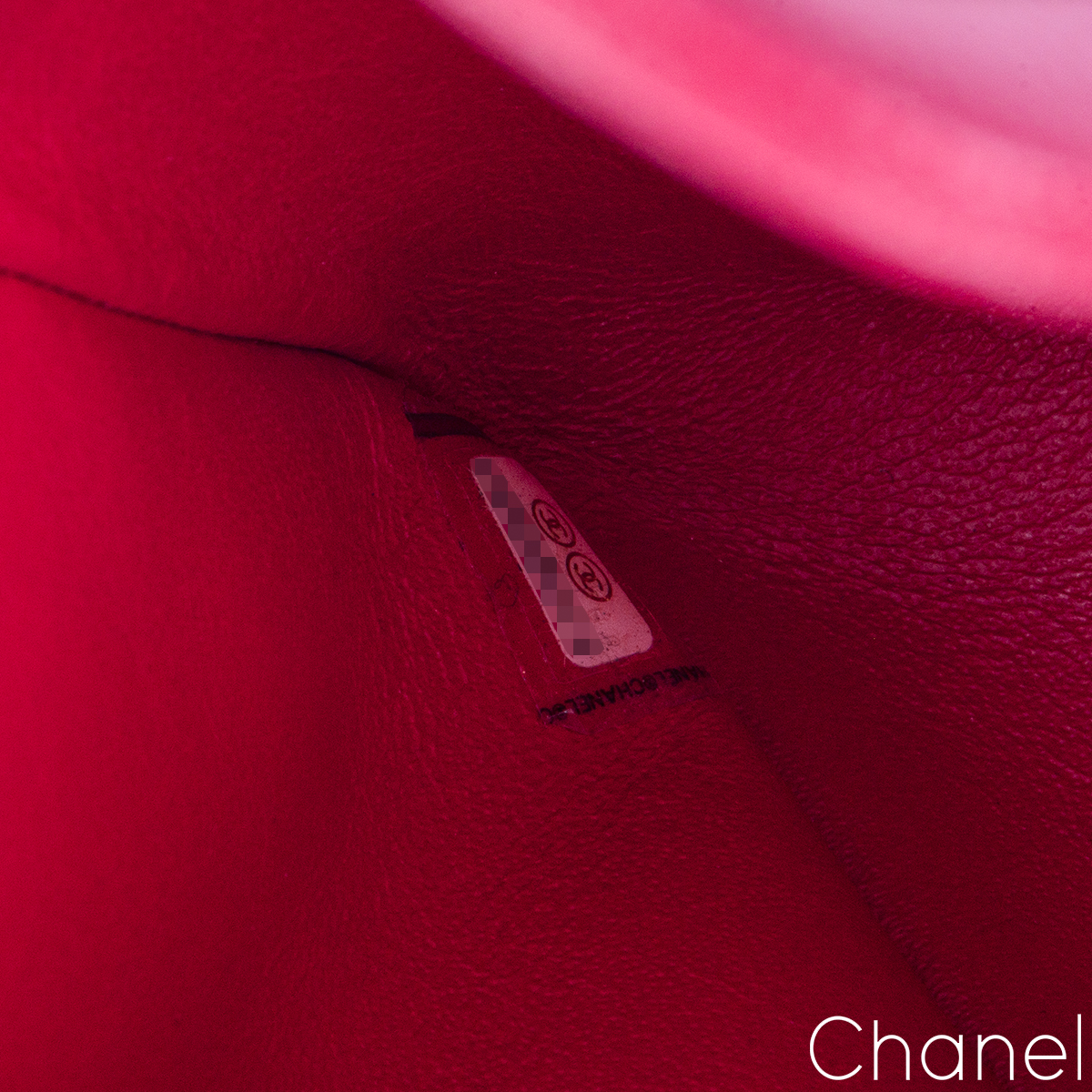 Chanel Fuchsia Pink Caviar Medium Chevron Quilted 2.55 Reissue Double Flap Bag